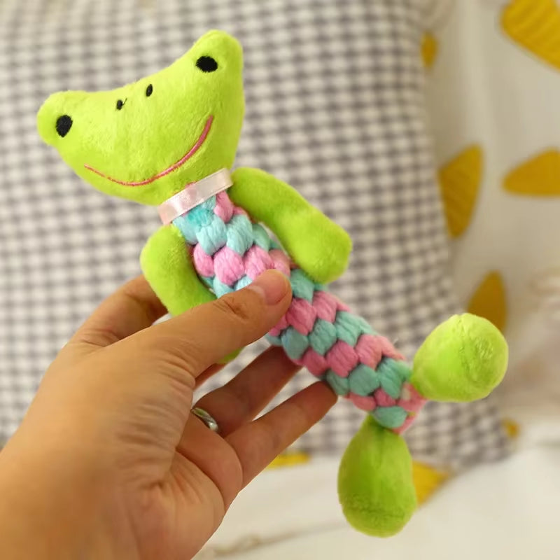 New 1Pcs Pet Dog Chew Toys Kitten Grinding Cleaning Teeth Puppy Cat Rope Knot Ball Toy Animal Playing Accessories Pet Products