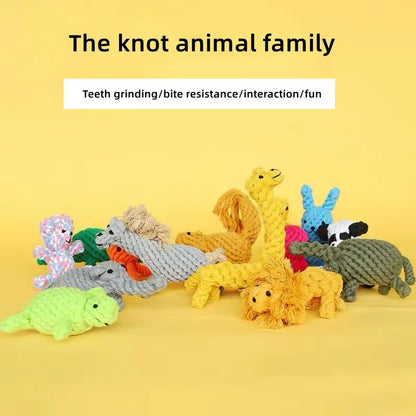 New 1Pcs Pet Dog Chew Toys Kitten Grinding Cleaning Teeth Puppy Cat Rope Knot Ball Toy Animal Playing Accessories Pet Products