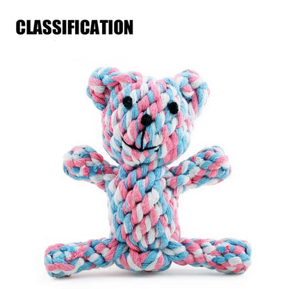 New 1Pcs Pet Dog Chew Toys Kitten Grinding Cleaning Teeth Puppy Cat Rope Knot Ball Toy Animal Playing Accessories Pet Products