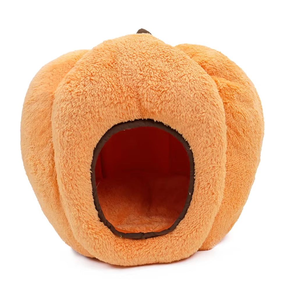 Dropshipping Halloween Pet Bed House Orange Dog Bed Animal Cave Nest Puppy Dog Kennel Cute Pet Cat Dog House High Quality