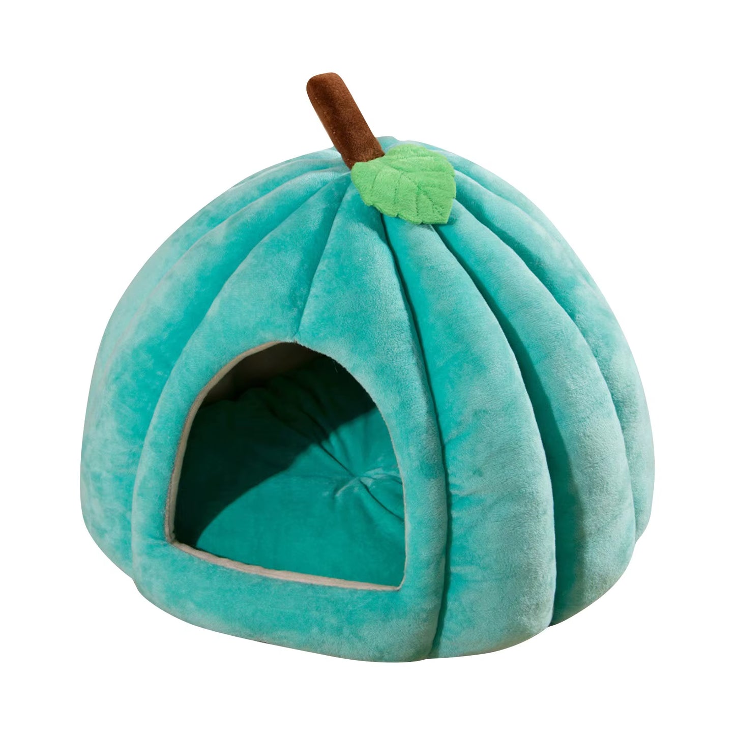 Autumn and Winter Cat and Dog Semi-Enclosed Pet Bed Warm and Thick Cat and Dog Nest Pet Supplies Creative Pumpkin Pet House
