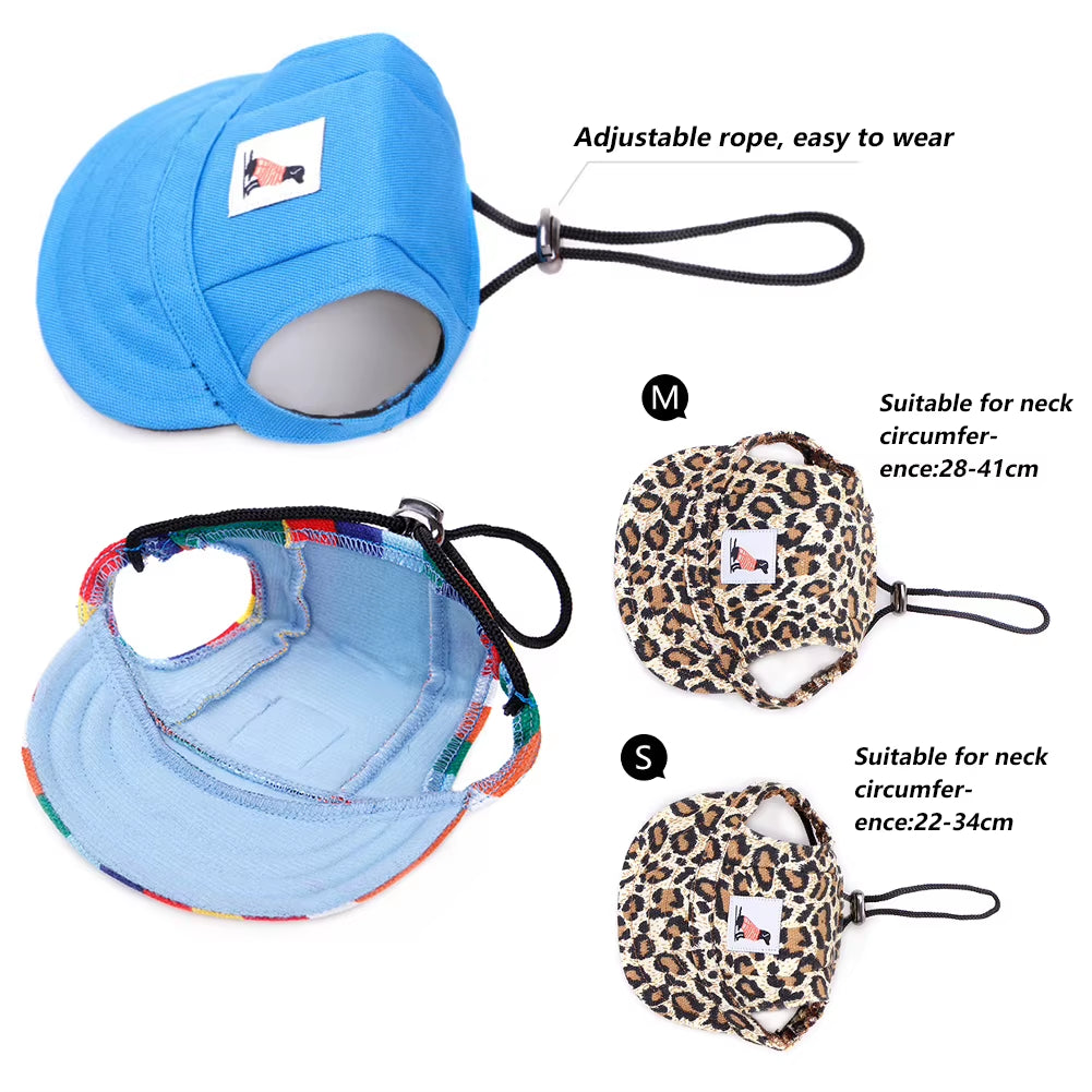 Pet Hat with Ear Holes Adjustable Baseball Cap for Large Medium Small Dogs Dog Cap Sun Hat Outdoor Hiking Pet Products
