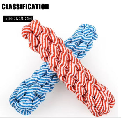 New 1Pcs Pet Dog Chew Toys Kitten Grinding Cleaning Teeth Puppy Cat Rope Knot Ball Toy Animal Playing Accessories Pet Products