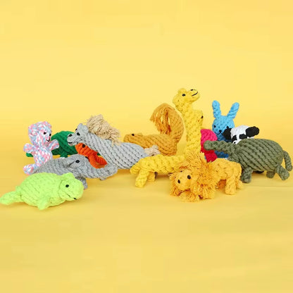 New 1Pcs Pet Dog Chew Toys Kitten Grinding Cleaning Teeth Puppy Cat Rope Knot Ball Toy Animal Playing Accessories Pet Products