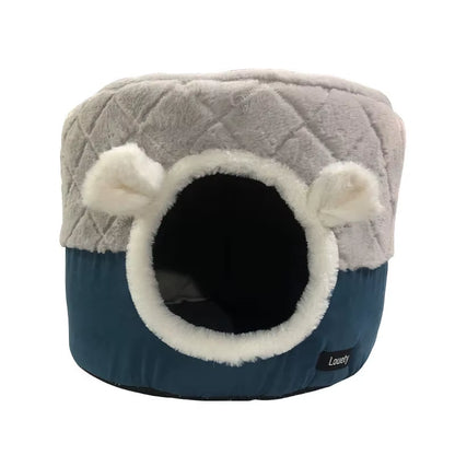 Pet Cat Plush Cozy Bed'S Dog Kennel Puppy Little Hiding Houses Hut Nest Covered January for Small Kitten Cushion Mat Products