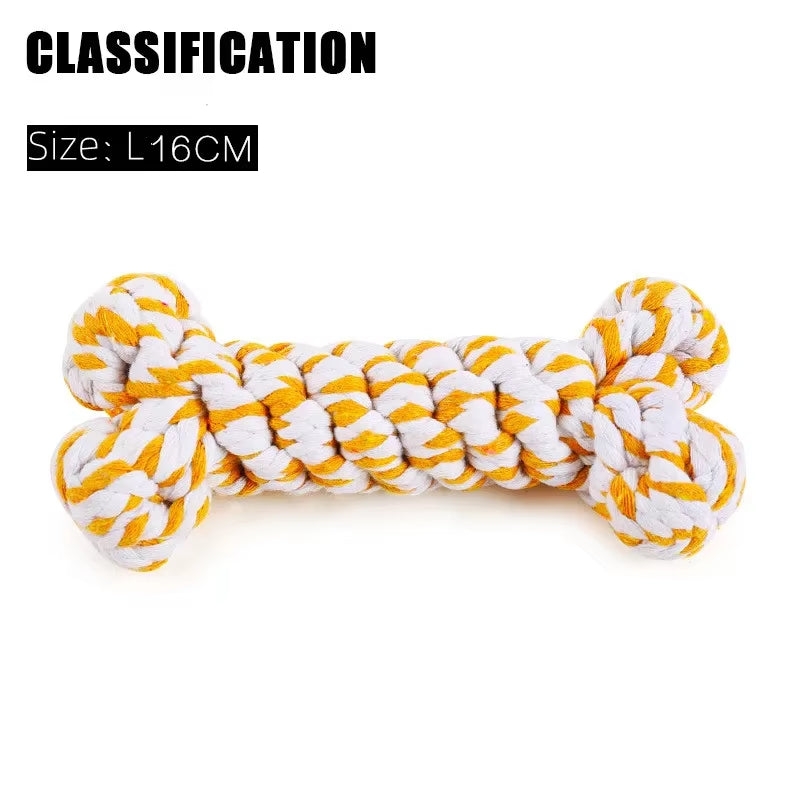 New 1Pcs Pet Dog Chew Toys Kitten Grinding Cleaning Teeth Puppy Cat Rope Knot Ball Toy Animal Playing Accessories Pet Products