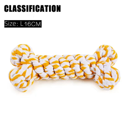 New 1Pcs Pet Dog Chew Toys Kitten Grinding Cleaning Teeth Puppy Cat Rope Knot Ball Toy Animal Playing Accessories Pet Products